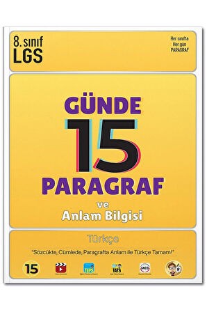 Lgs Günde 15 Paragraf Ve Anlam Bilgisi Soru Bankası -