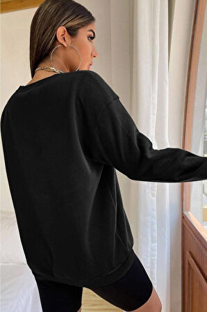 LUNAVISITA Blackjackgiyim Kadın Gri Kanguru Cep Kapüşonlu Sweatshirt