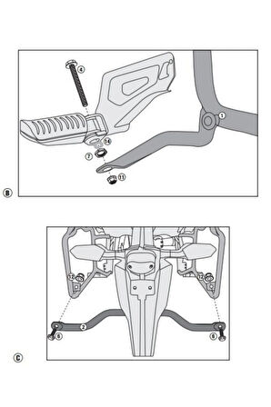Pl4114cam Kawasakı Versys 650 (15-21) Yan Çanta Taşıyıcı