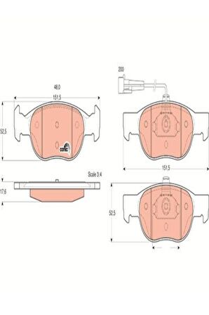 Gdb1291 Fren Balatasi On Wva 21932 ( Fiat : Marea / Brava 1.6 16v 71752989 71753043 (wa358431)
