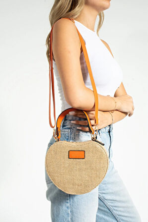 Hasır El Çantası Ve Omuz Çantası Kalpli Çanta