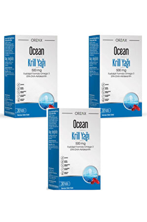 Krill Oil 500 Mg 30 Kapsül X3