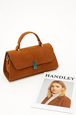 Lüks Süet Kutu Model Çapraz ve El Omuz Çantası