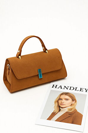 Lüks Süet Kutu Model Çapraz ve El Omuz Çantası