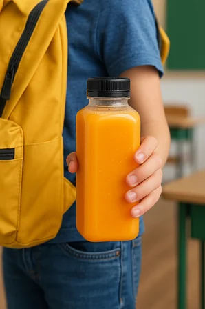 3 Adet 300 ml Smoothie Detoks Beslenme Şişesi Şeffaf Plastik Sızdırmaz Kapak Köşeli Meyve Suyu Şişesi
