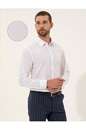   Slim Fit Armürlü Gömlek