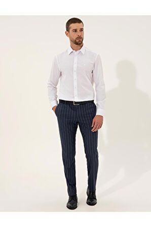   Slim Fit Armürlü Gömlek