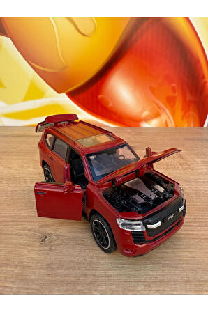 Toyota Land Cruiser V8 Model Araba Sesli Işıklı Kapı Bagaj Kaput Açılır Land Jeep Land Cruiser Araba