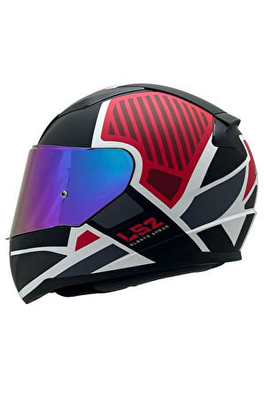 RAPID 2 GRID MAT BEYAZ-KIRMIZI KASK GÖKKUŞAĞI CAM