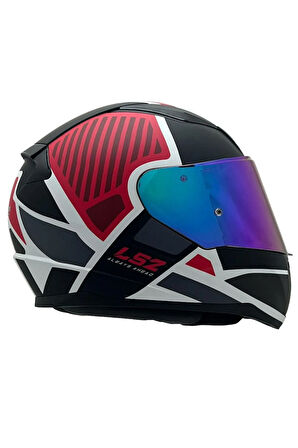 RAPID 2 GRID MAT BEYAZ-KIRMIZI KASK GÖKKUŞAĞI CAM