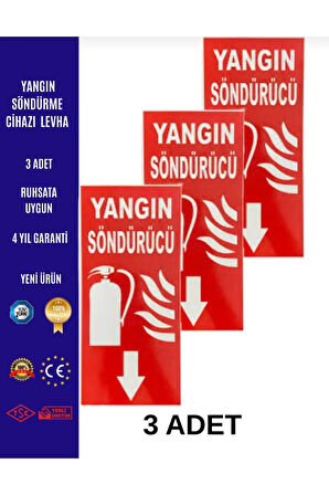 Yangın söndürme cihazı Levha 3 Adet