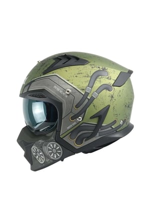 HUNTER SV TOXIC C6 MATT GREEN MOTOSİKLET KASKI
