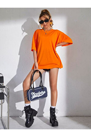 Unisex pamuk Oversize Boyfriend T-shirt