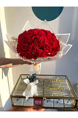 Buket isteme çiçeği, kırmızı gül , buket gül , kız isteme çiçeği