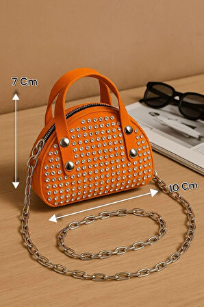 Lüks Mini Elmas Taş işlemeli El Ve Omuz çantası