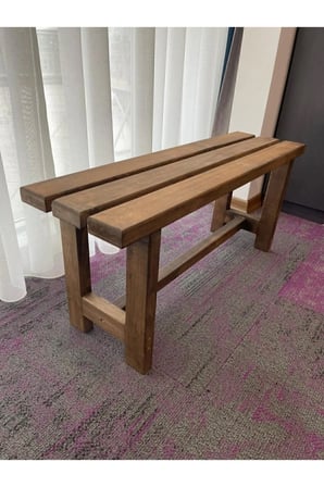 DizyWood Masif Ahşap Bank Bench 100 x 30 x 43 cm – Dekoratif Oturma Bankı