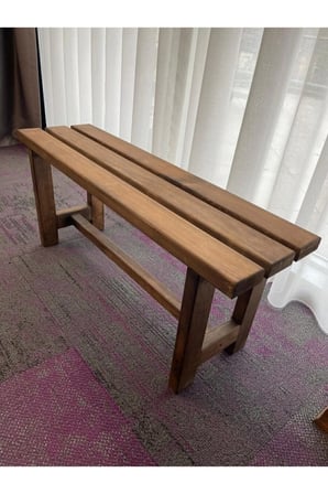 DizyWood Masif Ahşap Bank Bench 100 x 30 x 43 cm – Dekoratif Oturma Bankı