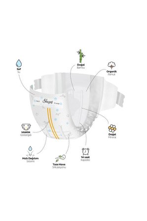 Sleepy Bio Natural Premium Plus Airbag Comfort Mega Paket Bebek Bezi 6 Numara Xlarge 96 Adet