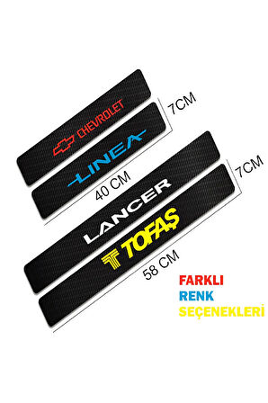 Ford Focus İçin uyumlu Aksesuar OTO&ARAÇ Kapı Eşiği Sticker Karbon 4 PARÇA