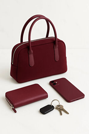 Lüks Süet Kadın El Çantası