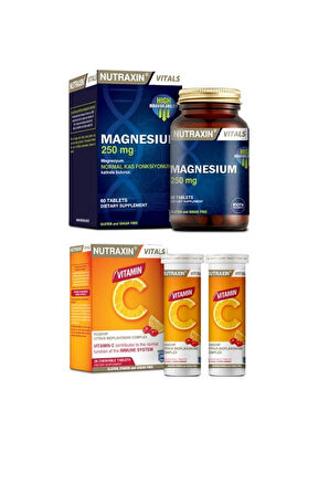 C Vitamini 28 Tablet ve Magnesium Citrate | Magnezyum Takviyesi 60 Tablet
