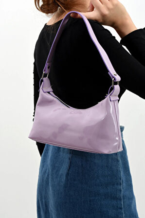 KADIN BAGET PARLAK RUGAN OMUZ ÇANTASI