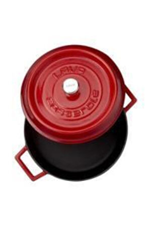 ÇOK AMAÇLI YAYVAN TENCERE Ç24 FOLK KIRMIZI	.LVST24K1R