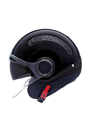 Kask Sx.10 Mat Siyah Çenesiz Güneş Gözlüklü