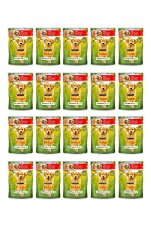 Friskies Sığır Etli Ve Patatesli Yaş Köpek Maması 100 gr*20 Adet