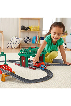 Ghk74 Thomas Ve Arkadaşları Knapford Istasyonu Oyun Seti Sür Bırak Trenli