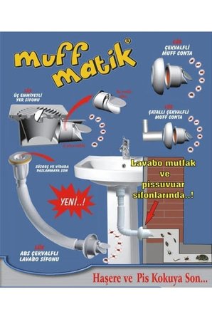 Genel Markalar Lavabo Gideri Koku Önleyici Çekvalfli Adaptör Conta 4 Adet