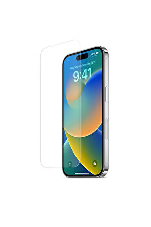 Apple Iphone 13 Uyumlu Darbeye Dayanıklı Anti Statik Cam Ekran Koruyucu Şeffaf