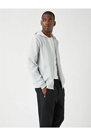 3wam70068mk Gri Erkek Sweatshirt