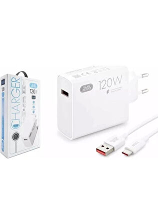 Xiaomi 14 Uyumlu 120W Gan Type-C Kablolu Turbo Ev Tipi Şarj Aleti Salise Gösterir (Orginal Subzero)