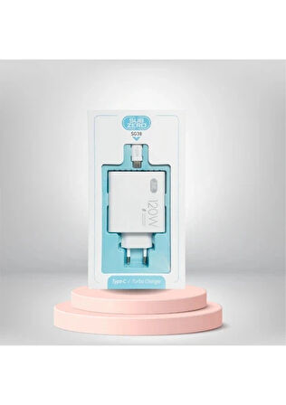 Samsung Galaxy A55 Uyumlu 120W Gan Type-C Kablolu Turbo Ev Tipi Şarj Aleti Salise Gösterir (Orginal Subzero)