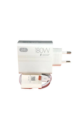 Vivo Y18 Uyumlu 180W Gan Type-C Kablolu Turbo Ev Tipi Şarj Aleti Salise Gösterir (Orginal Subzero)