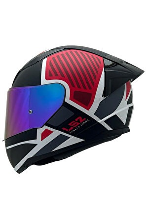 RAPID 2 GRID MAT BEYAZ-KIRMIZI KASK GÖKKUŞAĞI CAM+SPOİLER