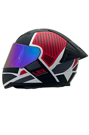 RAPID 2 GRID MAT BEYAZ-KIRMIZI KASK GÖKKUŞAĞI CAM+SPOİLER