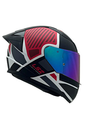 RAPID 2 GRID MAT BEYAZ-KIRMIZI KASK GÖKKUŞAĞI CAM+SPOİLER