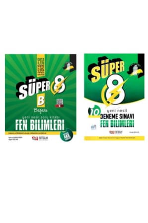 8.sınıf Yeni Nesil Süper Fen Bilimleri Soru Kitabı+nitelik 8 Süper Fen 10 Deneme Sınavı Alakentkitap