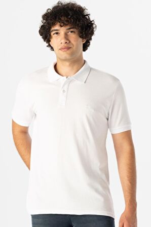 Süvari Polo Yaka Regular Kalıp Armürlü Tişört