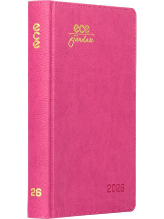 Ece Ajanda 14x20 cm Ajanda 2026 Kemer Pembe