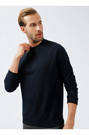O Yaka Regular Fit Düz Lacivert Erkek Kazak Tr2013700291