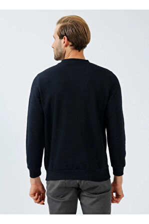 O Yaka Regular Fit Düz Lacivert Erkek Kazak Tr2013700291