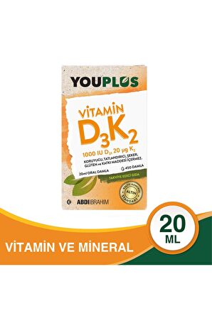 Vitamin D3k2 1000 Iu 20 Ml Oral Damla