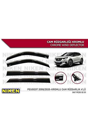 Peugeot 2008 2020 2021 2022 2023 Kromlu Cam Rğzgarlıgı Araca Özel