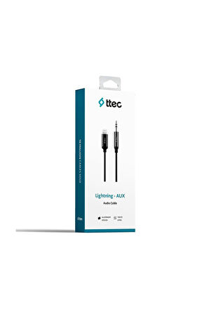 Aux To Lightning iPhone Ses Kablosu 100 Cm, 1 Metre Siyah 2 Yıl Garantili Yüksek Kalite - 2DK42