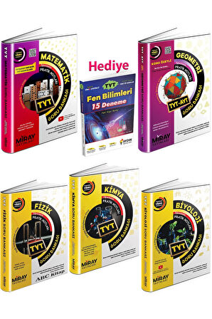 Miray Tyt Sayısal Set 2023 5 Kitap +aydın Tyt Fen Bilimleri 15 Deneme (hediye )