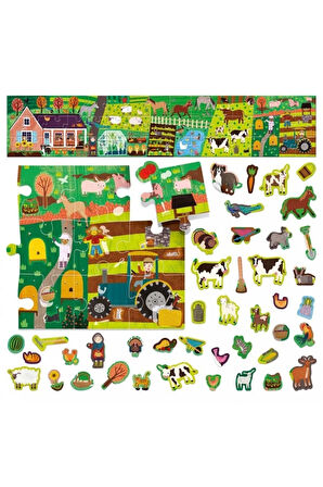 Puzzle + Stickers The Farm Mu24926