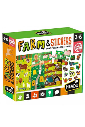 Puzzle + Stickers The Farm Mu24926